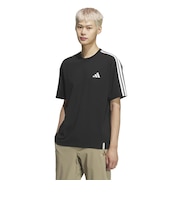 アディダス(adidas)エッセンシャルズ プラス ルーズフィット スリーストライプス シングルジャージー半袖Tシャツ U4243-KF3736