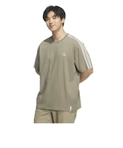 アディダス(adidas)エッセンシャルズ プラス ルーズフィット スリーストライプス シングルジャージー半袖Tシャツ U4243-KF3740