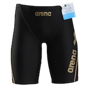 アリーナ（ARENA）水着 メンズ 水泳 フィットネススパッツ ハーフレッグ 黒×ゴールド S-3Lサイズ AS6SWF60M BKGD 大きいサイズ
