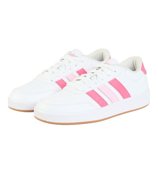 アディダス(adidas)スニーカー スポーツシューズ ブレイクネット 3.0 ホワイト ピンク NNU94-JR8444 スポーツ カジュアル シューズ