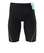 ミズノ（MIZUNO）水着 メンズ 水泳 アクアフィットネス用 ハーフスパッツ 立体カップ付 黒×青 S-LLサイズ N2JBD11192