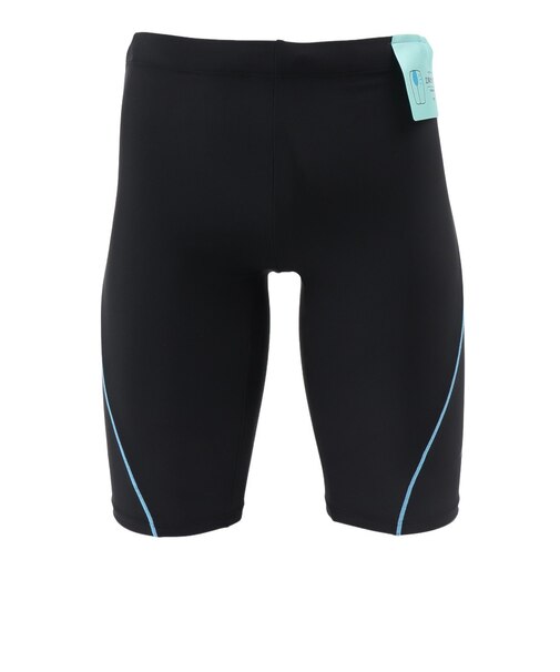 ミズノ（MIZUNO）水着 メンズ 水泳 アクアフィットネス用 ハーフスパッツ 立体カップ付 黒×青 S-LLサイズ N2JBD11192