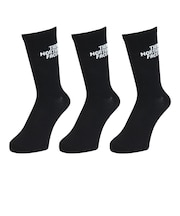 ザ・ノース・フェイス(THE NORTH FACE)靴下 JACQUARD ロゴ 3足組 黒 23-25cm 25-27cm 27-29cm NN82638N…