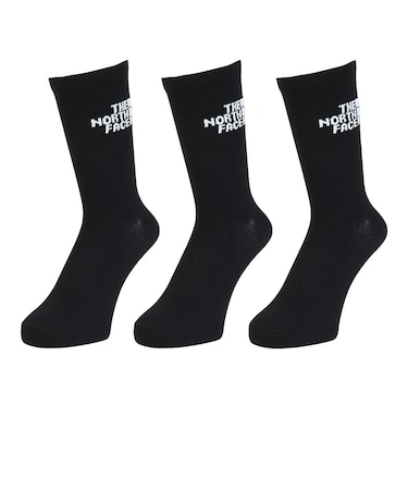 ザ・ノース・フェイス（THE NORTH FACE）靴下 JACQUARD ロゴ 3足組 黒 23-25cm 25-27cm 27-29cm NN82638N…