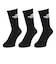 ザ・ノース・フェイス（THE NORTH FACE）靴下 JACQUARD ロゴ 3足組 黒 23-25cm 25-27cm 27-29cm NN82638N…