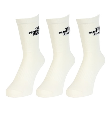 ザ・ノース・フェイス（THE NORTH FACE）靴下 JACQUARD ロゴ 3足組 白 23-25cm 25-27cm 27-29cm NN82638N…