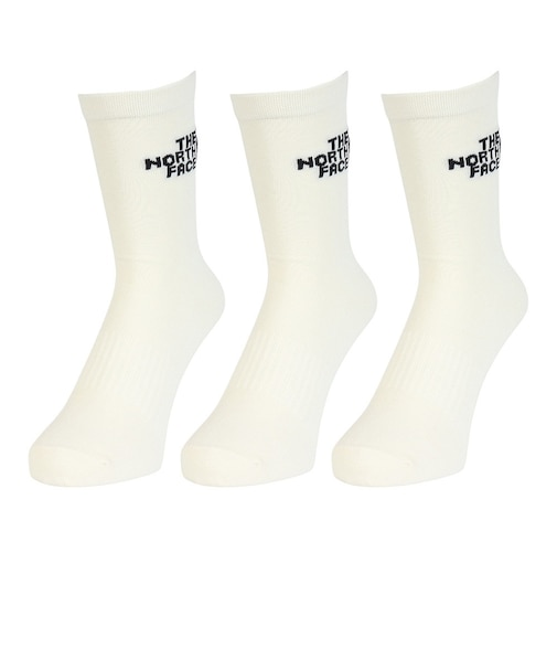 ザ・ノース・フェイス（THE NORTH FACE）靴下 JACQUARD ロゴ 3足組 白 23-25cm 25-27cm 27-29cm NN82638N…