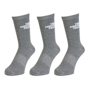 ザ・ノース・フェイス(THE NORTH FACE)靴下 JACQUARD ロゴ 3足組 グレー 23-25cm 25-27cm 27-29cm NN8263…
