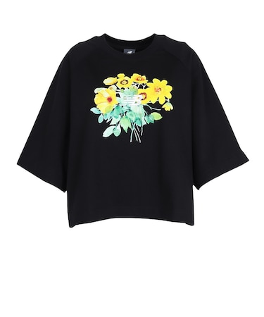 ニューバランス（new balance）ウォーターカラーイエローボクシーTシャツ WT6140AEBK