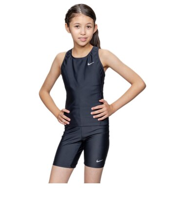 ナイキ（NIKE）スクール水着 ジュニア 女子 水泳 ガールズセパレーツ 黒 120-170サイズ 1991126-0009 セパレート水着 女子水着 スパッツ