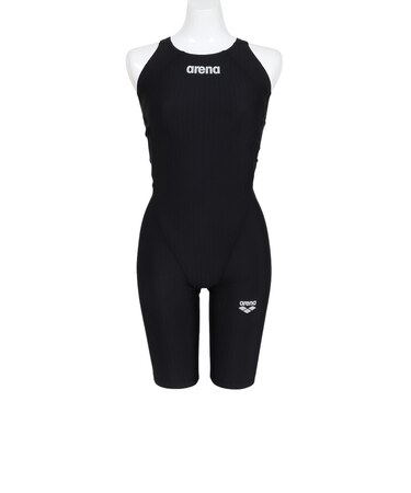アリーナ（ARENA）競泳水着 レディース 水泳 アクアレーシング ワンピーススパッツ WA承認 黒 S-3Lサイズ AS6SRC50L BKBK 大きいサイズ
