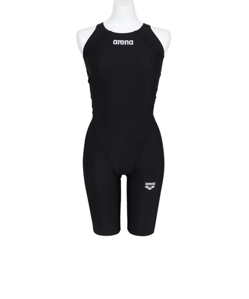 アリーナ（ARENA）競泳水着 レディース 水泳 アクアレーシング ワンピーススパッツ WA承認 黒 S-3Lサイズ AS6SRC50L BKBK 大きいサイズ