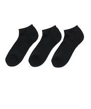 デュアリグ(DUARIG)靴下 底パイル スニーカーソックス 3足組 黒 23-25cm 6S0107-WASK-895GSA BLK 消臭 ドライ