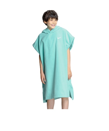 ナイキ（NIKE）水泳 タオル お着替えポンチョ 水色 NESSG840-N468 キッズポンチョ 子供 スイミング レジャー スイムタオル