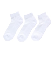 デュアリグ(DUARIG)靴下 底パイル ハーフソックス 3足組 白 23-25cm 6S0110-WASK-895GSA WHT 消臭 ドライ