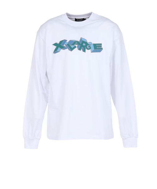 エクストララージ（XLARGE）ロンT 3Dロゴ 長袖Tシャツ 101261011010-WHITE