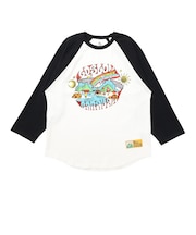 ゴースローキャラバン(GOSLOWCARAVAN)USAコットン gscWORLD 8分袖 ベースボール Tシャツ 361906 BLK