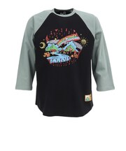ゴースローキャラバン(GOSLOWCARAVAN)USAコットン gscWORLD 8分袖 ベースボール Tシャツ 361906 GRN