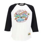 ゴースローキャラバン(GOSLOWCARAVAN)USAコットン gscWORLD 8分袖 ベースボール Tシャツ 361906 BLK