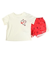 ナイキ(NIKE)ジュニア CHERRY AOP TEMPO 半袖Tシャツ インナーショーツ付き 上下セット 36N746-U10
