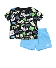 ナイキ(NIKE)ジュニア AOP JERSEY 半袖Tシャツ ショートパンツ 上下セット 66N735-B9F