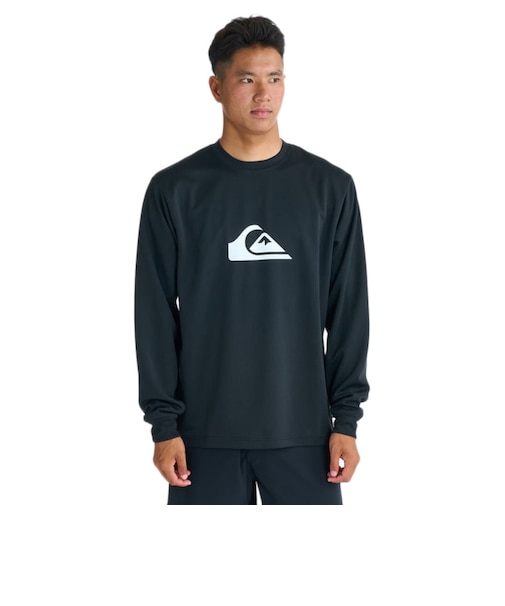クイックシルバー（Quiksilver）ラッシュガード COMP ロゴ長袖サーフTシャツ 26SPQLY261013BLK