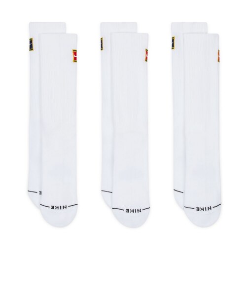 ナイキ（NIKE）靴下 エブリデイ エレベーテッド クルーソックス 3足組 テニス 白 23-27cm IH8633-901 ソックス セット ドライ メッシュ