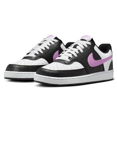 ナイキ(NIKE)スニーカー スポーツシューズ コート ビジョン LOW ネクスト ネイチャー ブラック ピンク DH3158-013