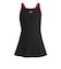 アディダス（adidas）水着 ジュニア 女子 水泳 レーサーバック スイムドレス 黒×ピンク 110-160サイズ SV911-JZ0742 キッズ スカート