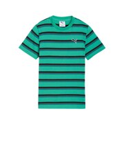 プーマ(PUMA)キッズ ESS エレベーテッド ストライプド 半袖 Tシャツ 694234 40 GRN