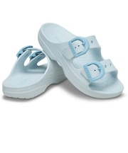 クロックス(crocs)サンダル サタデー エナメル バックル サンダル ヴェイパーアイス ライトブルー 212867-5EA