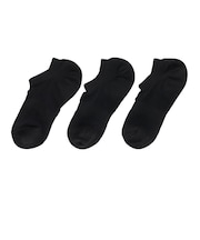 クー（Coo.）靴下 冷感HMスニーカーインソックス 3足組 895CO6GSA0239 BLK スニーカー丈 吸汗 速乾 接触冷感 ひんやり クール