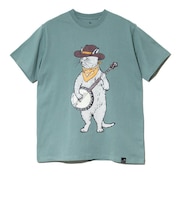 ゴースローキャラバン(GOSLOWCARAVAN)USA COTTON バンジョー猫 半袖Tシャツ 361910 GRN