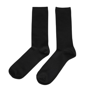 デュアリグ（DUARIG）靴下 平編み COOL クルー丈ソックス 2足組 黒 25-27cm 6S0129-WASK-894GSA BLK ドライ メッシュ…