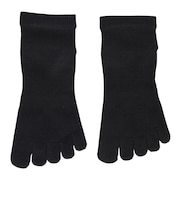 デュアリグ（DUARIG）靴下 平編み ANTI SLIP 5本指ソックス 2足組 黒 23-25cm 6S0073-WASK-895GSA BLK メッシュ…