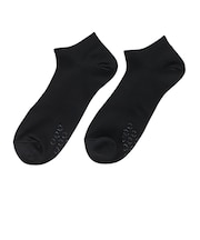 デュアリグ（DUARIG）平編み ANTI SLIP スニーカーソックス 2足組 23～25cm 6S0067-WASK-895GSA BLK