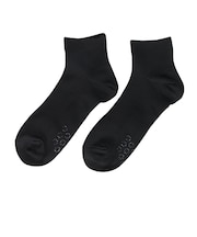 デュアリグ(DUARIG)平編み ANTI SLIP ハーフソックス 2足組 23~25cm 6S0071-WASK-895GSA BLK