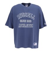 ラッセル(RUSSELL)30/- カレッジロゴ 半袖Tシャツ RBM26S0008 BLU