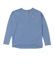 クリフメイヤー（KRIFF MAYER）長袖Tシャツ UVカットさら コクーン ロンTシャツ W2537816:74:BLUE