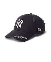 ニューエラ(NEW ERA)キャップ 9TWENTY MLB バイザーロゴ ダメージ ニューヨーク・ヤンキース ネイビー 14745044