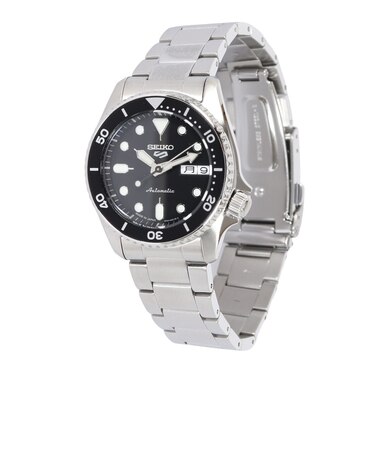 セイコー（SEIKO）時計 5スポーツ SKXシリーズ Sports Style 自動巻き 38mm ブラック ステンレスバンド 10気圧防水 腕時計 SBS…