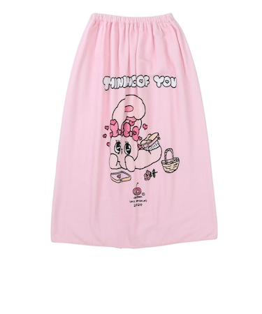 スイムタオル 水泳 タオル ESTHER BUNNY ピンク 80cm丈 216844-26PNK 巻きタオル ラップタオル