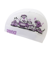 アリーナ(ARENA)スイミングキャップ 水泳 メッシュキャップ 白×紫 M-Lサイズ AS6FSC56U WHPP スイムキャップ アリーナくん