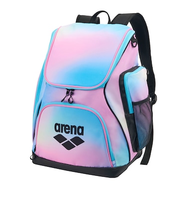 アリーナ（ARENA）リュック 水泳バッグ バックパック 青×ピンク 39L AS6FBP31U PKBL スイミングバッグ リュックサック 公式大会