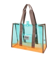 フィラ(FILA)スイムバッグ 水泳 ツートン ビニール バッグ 11L 青×オレンジ 326821-TQ