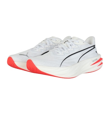 プーマ(PUMA)ランニングシューズ ジョギングシューズ ディヴィエイト ピュア ニトロ ホワイト レッド 31390505