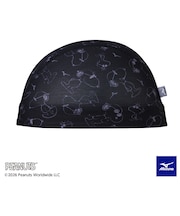 ミズノ(MIZUNO)スイミングキャップ 水泳 PEANUTS メッシュキャップ 黒 M-Lサイズ N2JWD33209 スイムキャップ スヌーピー