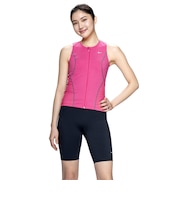 ナイキ(NIKE)フィットネス水着 レディース 水泳 ジップ セパレーツ ピンク M-LLサイズ 2993170-0240 上下セット