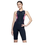 ナイキ(NIKE)競泳水着 レディース 水泳 スムーズジップレッグスーツ ピンク M-LLサイズ 2993176-0003 フィットネス水着