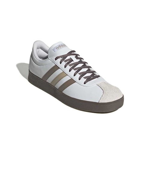 アディダス(adidas)スニーカー スポーツシューズ VL コート ベース ホワイト ブラウン NLF52-KH9489 カジュアルシューズ スポーツ